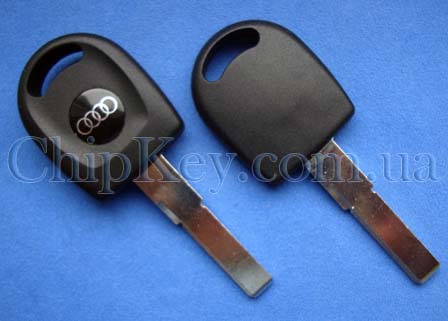 Ключ Audi (корпус) под чип, лезвие HU66