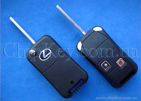 Ключ Lexus выкидной (корпус) 2 кнопки