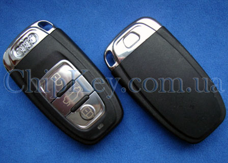 Ключ Audi Smart Key 3 кнопки, с чипом id46(pcf7945) Hitag Ext AC 315Mhz, 8K0 959 754 C