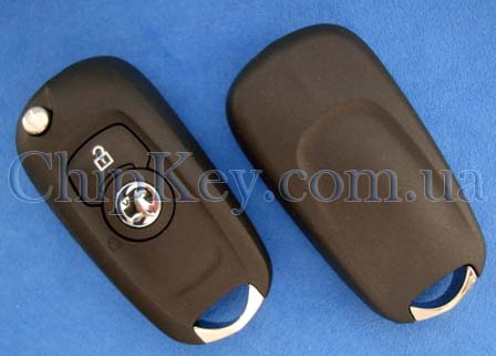 Выкидной ключ Vauxhall 2 кнопки, c чипом ID46, 433 Mhz