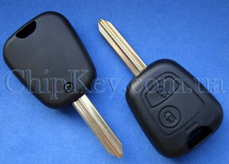 Ключ Peugeot, Citroën (корпус) 2 кнопки, лезвие SIX9