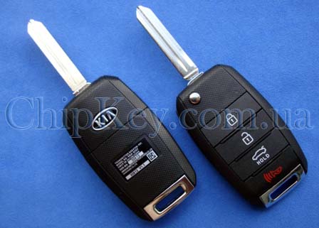 Ключ Hyundai выкидной (корпус) 4 кнопки, лезвие правое без упоров