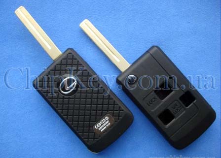 Ключ Lexus выкидной (корпус) 3 кнопки, лезвие toy48