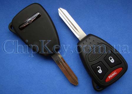 Ключ Chrysler Dodge Jeep (корпус) 2 кнопки 1 кнопка (Panic)