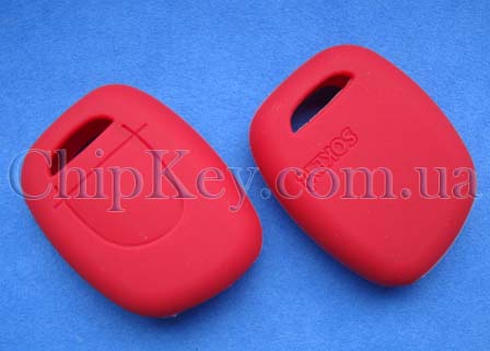 Чехол Renault силиконовый 1 кнопка, красный