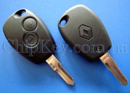 Ключ Renault Dacia Clio Kangoo (корпус) 2 кнопки, лезвие vac102