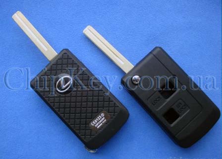 Ключ Lexus выкидной (корпус) 2 кнопки, лезвие toy48