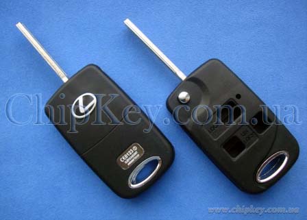 Ключ Lexus выкидной (корпус) 3 кнопки, лезвие toy48