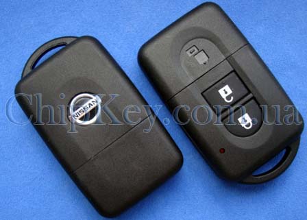 Ключ Nissan Cube, Micra, Note, Juke, Qashqai Smart key (корпус) 2 кнопки