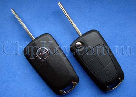 Ключ Opel Vectra, Astra, Omega выкидной (корпус) 3 кнопки, лезвие hu43p