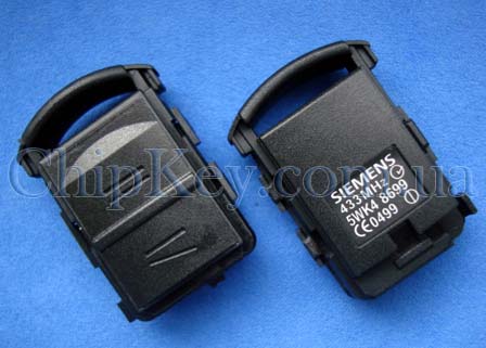 Ключ Opel верхняя часть (корпус) 2 кнопки, с контактами для батарейки