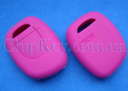 Чехол Renault силиконовый 1 кнопка, розовый