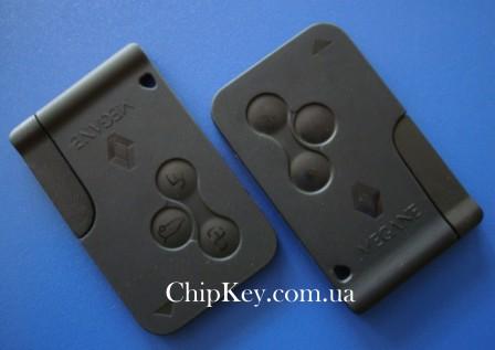Ключ Renault Megane Smart Card (корпус) 3  кнопки