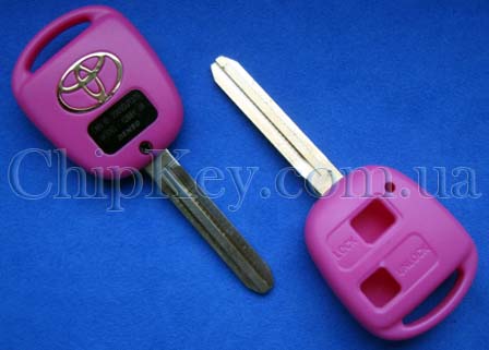 Toyota ключ (корпус) 2 кнопки, лезвие TOY43