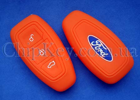 Ford Smart Key силиконовый чехол 3 кнопки, оранжевый