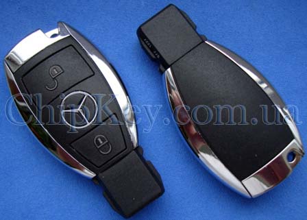 Smart Key Mercedes (корпус) 2 кнопки, с креплением для батареек и лезвием