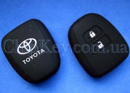 Toyota силиконовый чехол под ключ 2 кнопки, черный