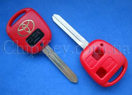 Toyota ключ (корпус) 2 кнопки, лезвие TOY43
