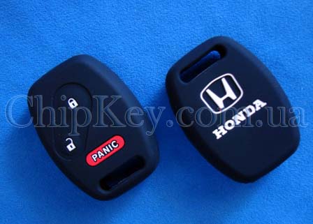 Чехол Honda силиконовый для ключа 3 кнопки, черный