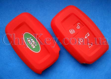 Чехол Range Rover Discovery Sport силиконовый 5 кнопок, красный