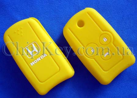 Чехол Honda силиконовый 3 кнопки, желтый