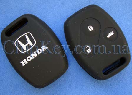 Чехол силиконовый для ключа Honda 3 кнопки, черный