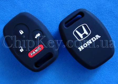 Чехол Honda силиконовый для ключа 4 кнопки, черный