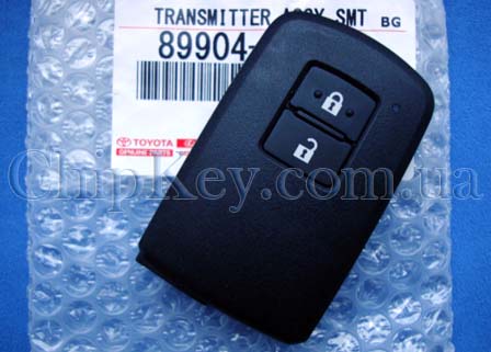 Ключ Toyota Auris, Rav4, Yaris BA7EQ Smartkey 2 кнопки, Toyota H chip P1: 88. Для рынка Европы, на автомобили с 10.2012-, Original