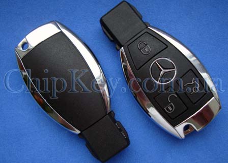 Smart Key Mercedes (корпус) 3 кнопки, с креплением для батареек и лезвием