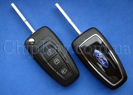 Ключ Ford C-Max/Focus/Grand/C-Max/S-Max выкидной 3 кнопки, c чипом id63 80Bit, 433,92Mhz Continental 5WK49986 original