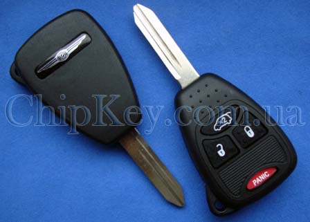 Ключ Chrysler Dodge Jeep (корпус) 3 кнопки 1 кнопка (Panic)