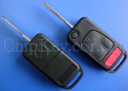 Выкидной ключ Mercedes (корпус) 3 кнопки 1(Panic), лезвие YM15