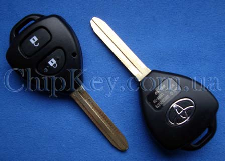 Ключ Toyota Corolla, Rav4 2 кнопки, чип ID67 P1: 37, 315 Mhz, для рынка USA
