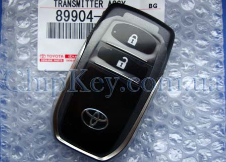 Ключ Toyota Hilux 2015-2019 2 кнопки, Tokai Rika BM1EW, P1: 39, 89904-0K490  для рынка Европы