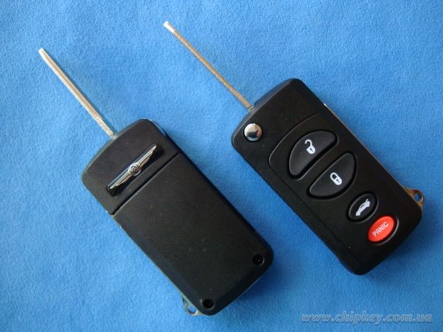 Ключ Chrysler Dodge Jeep выкидной (корпус) 4 кнопки