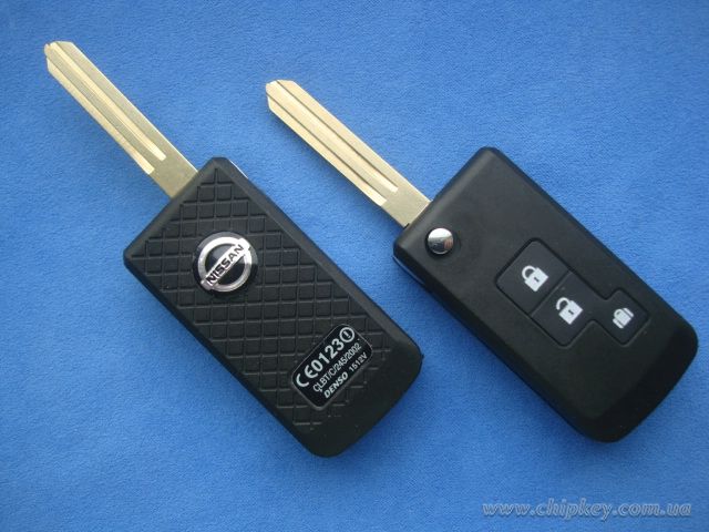 Ключ Nissan выкидной (корпус) 3 кнопки, лезвие nsn14