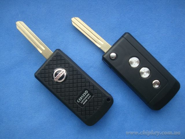 Ключ Nissan выкидной (корпус) 3 кнопки, лезвие nsn14