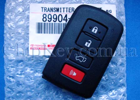 Ключ Toyota Rav4 2013-2018 HYQ14FBA Smartkey 4 кнопки, Toyota H chip P1: 88, для рынка USA, Original