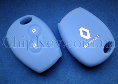 Чехол Renault силиконовый 2 кнопки, синий