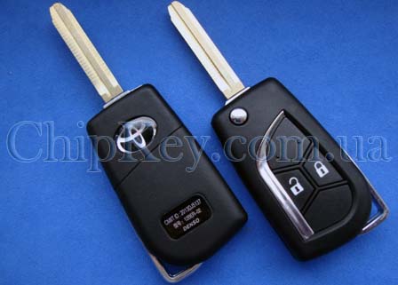 Ключ Toyota Corolla, Raw4, Yaris выкидной (корпус) 2 кнопки